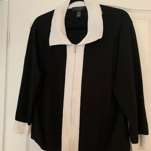 Cable and Gauge sweater jacket